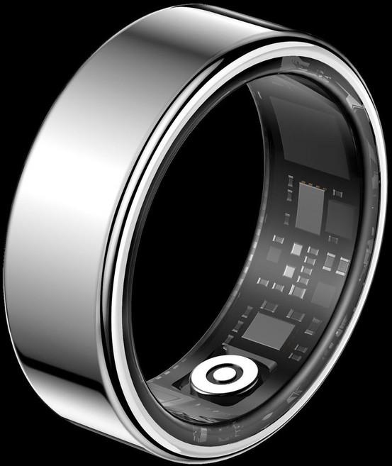 臺灣出貨 SY02 智能戒指 壓力測試 智能指環 智慧戒指 全功能, 亮銀9號（內徑19mm）, 1個