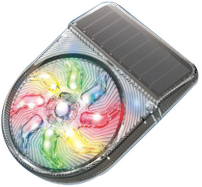 대성부품/LED 스마트 태양광 경고등/화물차/대형트럭/태양열/야간등/컬러/싸이키/RGB/조명/스트로보/트레일러/렉카/카고/덤프/특장차/충전식, LED스마트 태양광 경고등, 1개