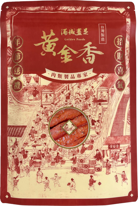 黃金香肉乾 特厚辣味黃金肉條 - 台灣特產 香辣夠味 肉乾零食, 185g, 1個