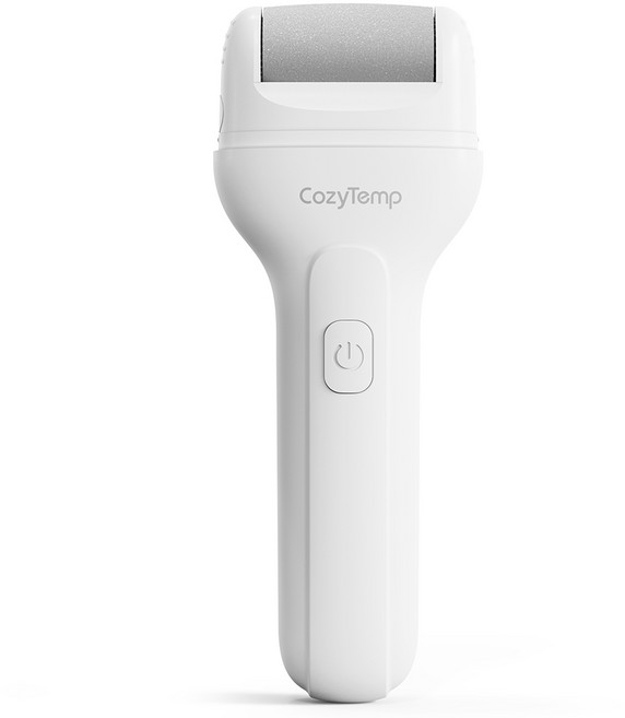 CozyTemp 전동 발각질제거기 무선 충전식 발바닥 굳은살 각질 제거, 화이트, V602