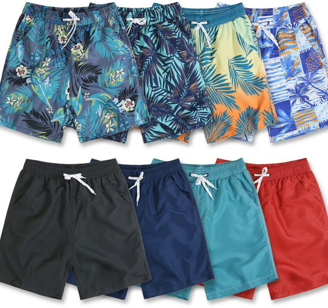M~3XL 여름/휴가 5부 하와이안 비치 스판 반바지 팬츠