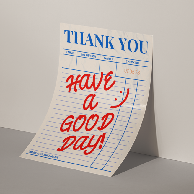 브랜피키 매장 포스터 피자집 메뉴 미국 디자인 A2 A3, 아메리칸 Have a good day!, A3 중형, 1개