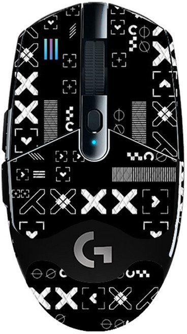 로지텍 G304 무선 마우스, 블랙 프린팅