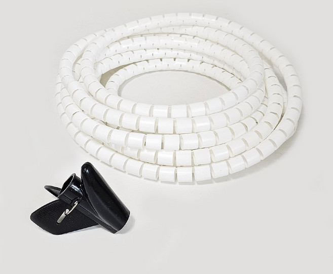 매직케이블 전선정리 선보호 커버 16mm 22mm 28mm 32mm X 5미터, 화이트, 1개