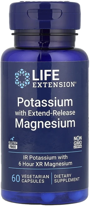 Life Extension 칼륨 서방형 마그네슘 함유 베지 캡슐 60정, Life Extension 칼륨 서방형 ..., 1개 - 쿠팡