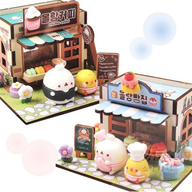 소망상점 몰랑 타운하우스 만들기 DIY세트, 커피숍, 1개