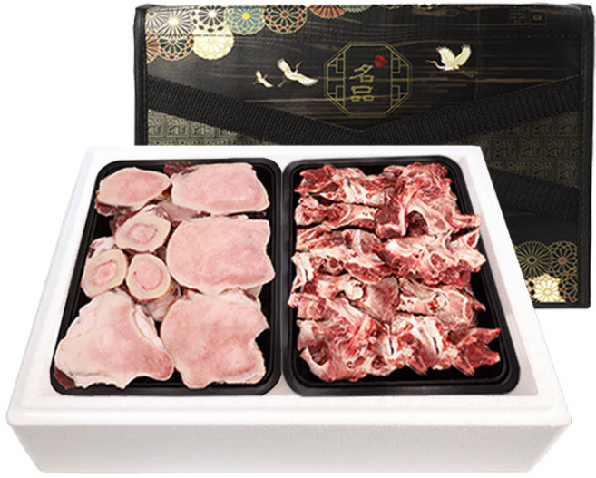 한우 사골 잡뼈 소잡뼈 사골곰탕 부모님 선물세트 4kg, 1