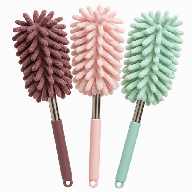 토도샵 미니 극세사 먼지털이 3P 차량용 내부용 길이조절 자동차먼지털이 먼지청소