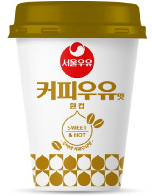 서울우유 커피우유 원컵 달콤 따근함 맛나고 편리한 등산 공부 소풍간식 라떼 믹스커피, 6개, 1개입, 25g