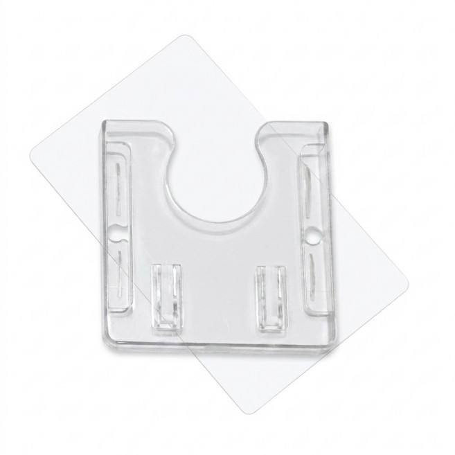 상인몰 아파트 주차스티커홀더 주차스티커부착판 케이스 세트 부착면 86x54mm S501PC8654, 1개, 투명