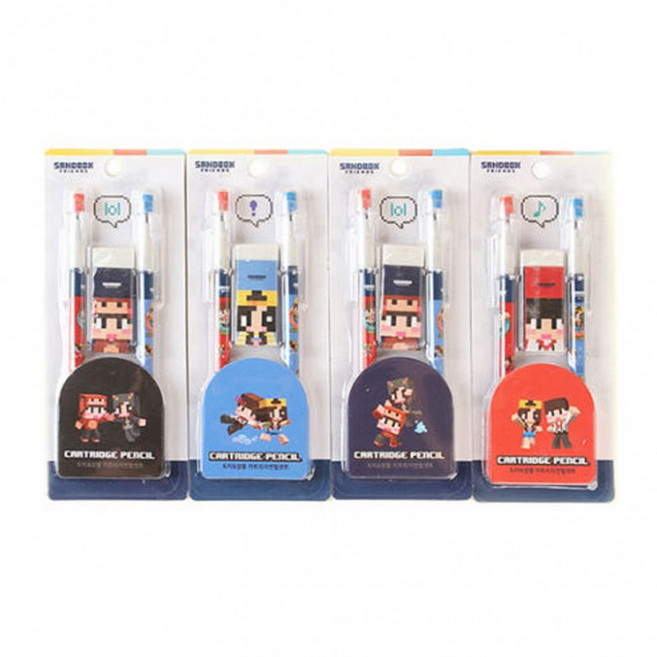 샌드박스 카트리지 연필 + 지우개 세트 (8개), 상세페이지 참조, 상세페이지 참조