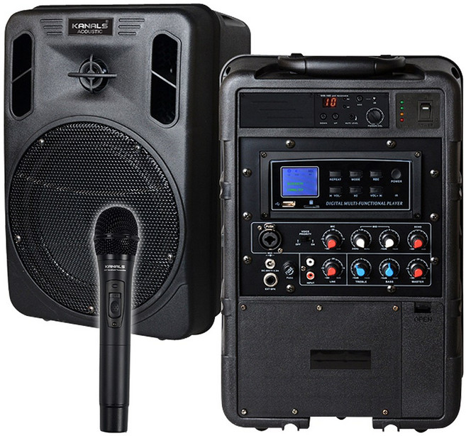 AL781 AL-781 250W 충전식앰프 이동식앰프 휴대용스피커 포터블엠프 가방포함, 본체 핸드마이크