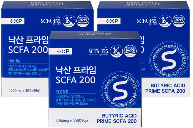 낙산 프라임 SCFA 단쇄지방산 200, 3세트, 30회분