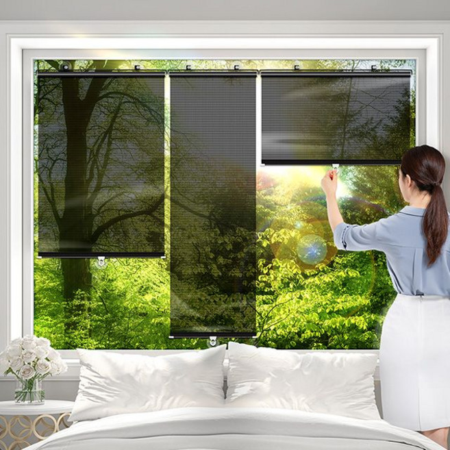 창문햇빛가리개 붙이는블라인드 미니셀프 베란다 주방 창틀 작은창 사무실 브라인 자동차DC_