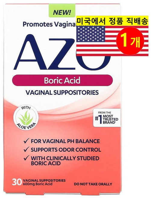 Azo 아조 여성용 붕산 600mg Boric Acid 30정, 1개