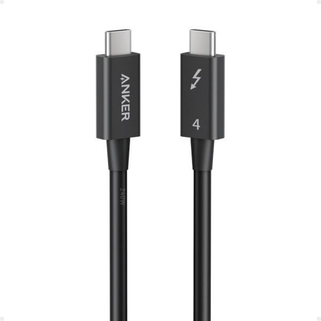 Anker 앵커 썬더볼트 4 인증 USB C to 케이블 8K4K 디스플레이40Gbps 호환 USB4 43 맥북 아이폰 16용 100W 23피트, 2.3FT, 240W, 1개