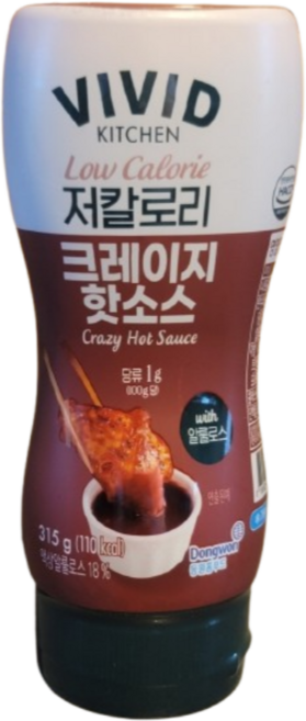 비비드키친 저칼로리 크레이지핫소스, 315g, 1개