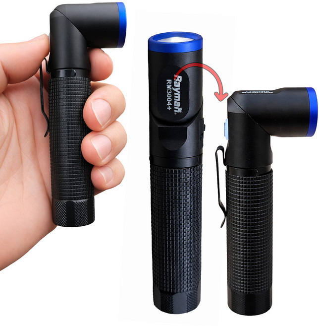 레이맨 RM3004PLUS 후레쉬 CNC일체형가공 각도조절 ㄱ자 회전형 손전등 C타입 충전식 자석랜턴, RM3004PLUS+3500배터리세트