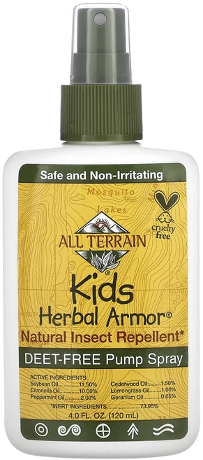 All Terrain 어린이용 Herbal Armor 천연 벌레 기피제 120ml(4fl oz), AllTerrain어린이용HerbalArmor천연벌레기, 1개, 120ml - 쿠팡