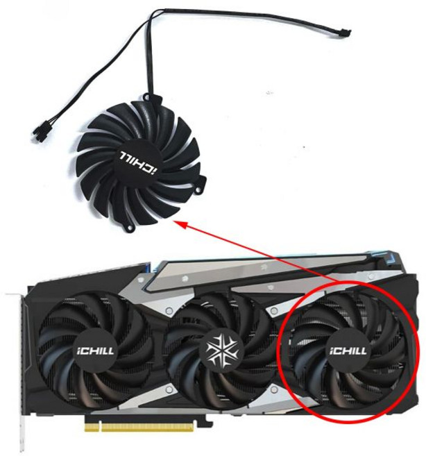 CF-12915S CF-12910S 85MM RTX3080 GPU 쿨러 INNO3D RTX 3070 3070Ti 3080 3080Ti 3090 ICHILL X4 OC 그래픽 카드, 1pcs