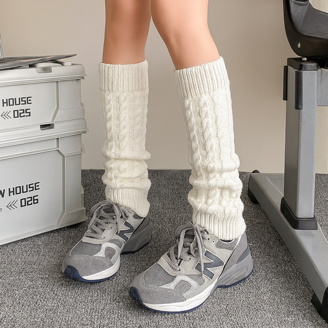 오디너 1+1 니트 롱 레그워머 겨울 꽈배기 발토시