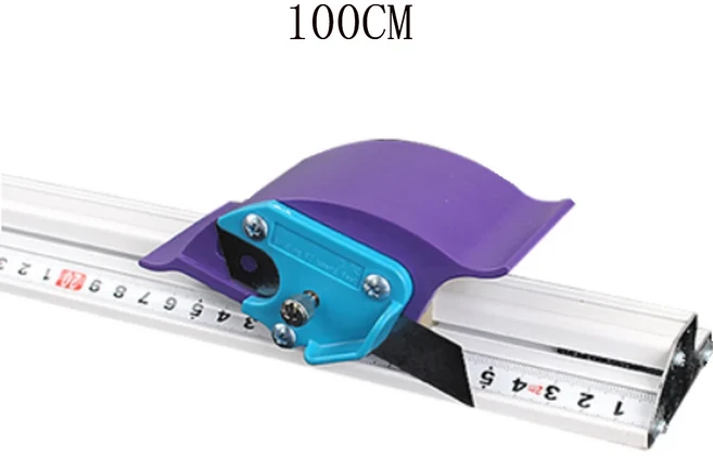 Kt 보드 용 알루미늄 합금 Pvc 보드 수동 절단 눈금자 미끄럼 방지 위치 절단 눈금자 절단 트랙 목공 도구, 01 빠른  Mainland, 01 100CM, 1