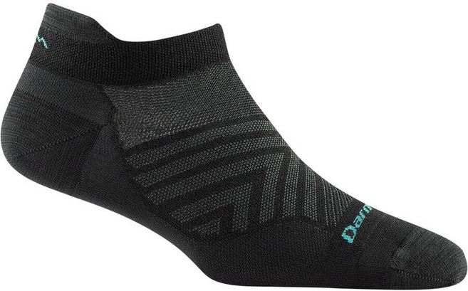 Darn Tough Run No-Show Tab Ultra-Lightweight Sock 여성 스포츠 등산 러닝 양말 106495, Black, M