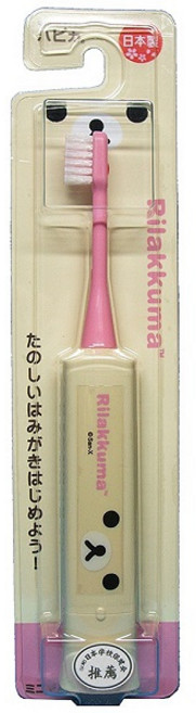 Hapika 兒童電動牙刷 Rilakkuma 懶熊妹, 1入, 1入, 米色
