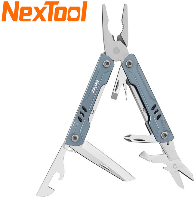 넥스툴 미니 세일러 플라이어 + 미니 카라비너 [한강사 A/S가능 시리얼 넘버], 1개, 블루