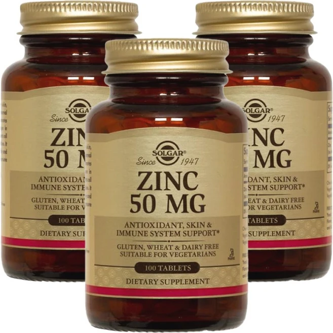 솔가 아연 50mg 타블렛, 100정, 3개 - 쿠팡