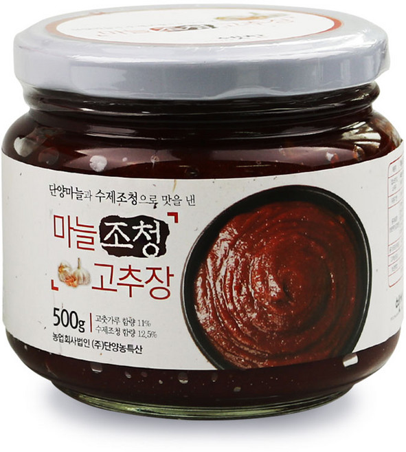 국내산 재료로 만든 마늘 조청 고추장 500g, 1개