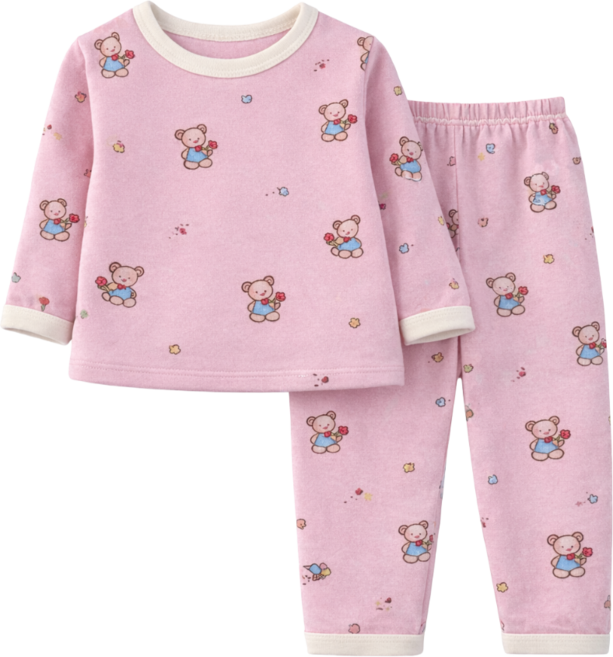 HO-OH 아동용 발열 실내복 기모 내의 9부 상하세트