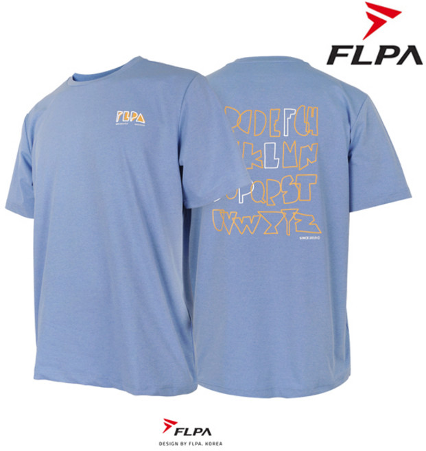 플라이파워 플파 티셔츠 배드민턴 반팔 상의 We FLPA 퍼플 블루 FP-TS22106P-BL 남성 여성 배드민턴복