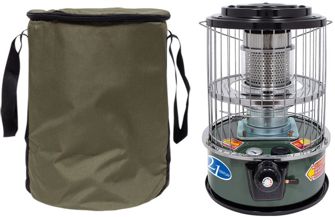 21센추리 심지난로 등유히터 기름 심지식 캠핑난로 히터 원통형 자바라 점화기 증정, 21C 심지난로 화이트+가방