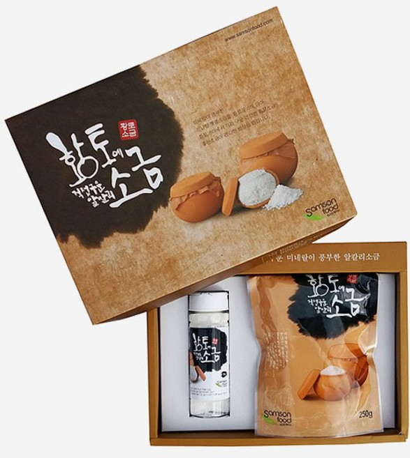 삼손푸드 황토구운소금 웰빙세트 3호 황토소금110g+250g