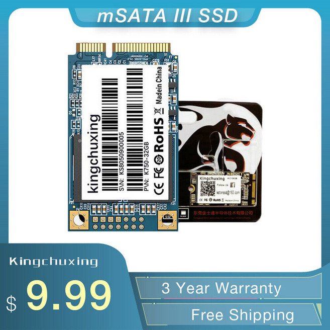 KINGCHUXING 데스크탑 노트북용 내장 솔리드 스테이트 하드 드라이브 MSATA SSD 64GB 28GB 256GB 5 2GB TB 2TB HDD 3X5CM, 1개