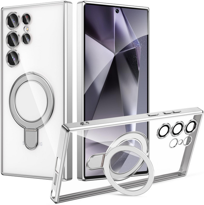 헤미션 겔럭시 S24/S26 플러스 울트라 시리즈 카메라 보호 맥세이프 거치대 케이스 카메라렌즈 완전보호 SLP01