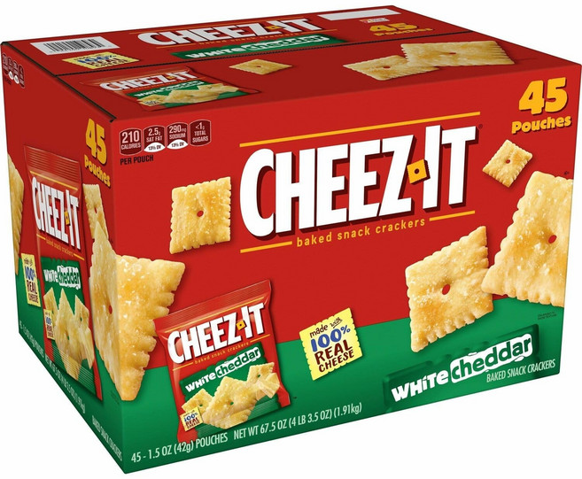 치즈잇 베이크드 스낵 크래커 화이트 체다 45개입, 1개, 1.91kg
