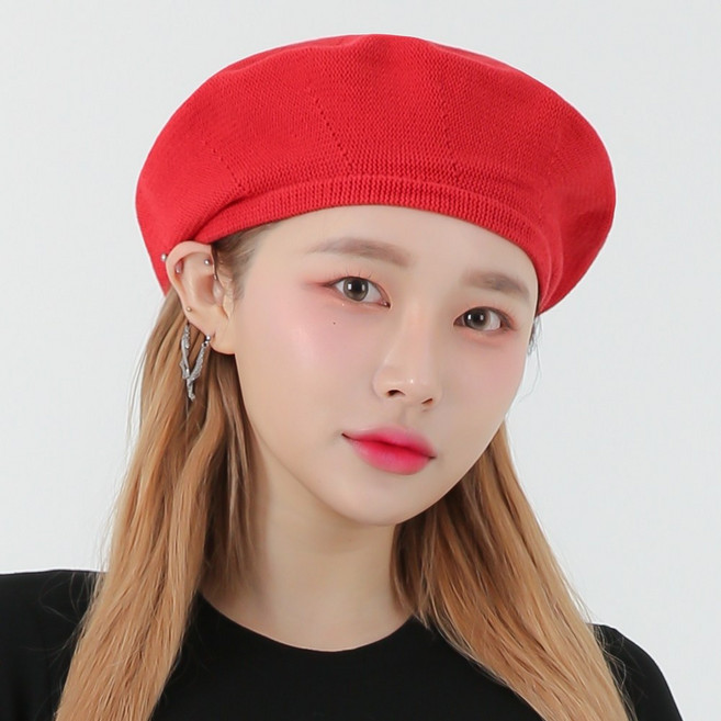 라핑 봄 여름 무지 빵모자 면 베레모 남자 성 모자