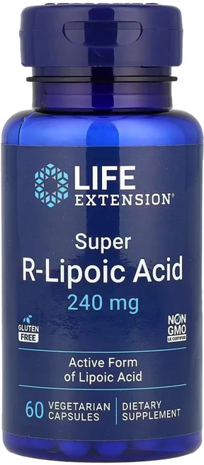 라이프익스텐션 슈퍼 R-리포산 240mg 베지캡슐 60정, 4개 - 쿠팡