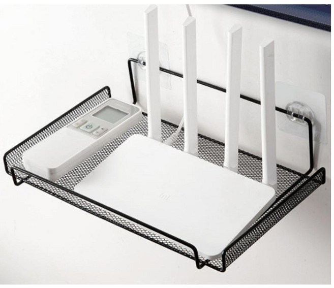 뚱보 무타공 공유기 셋탑박스 거치대, 화이트 공유기거치대