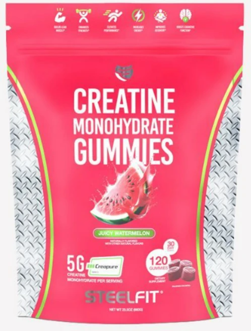 스틸핏 크레아틴 젤리 구미 수박맛 120개, 1개 - 쿠팡