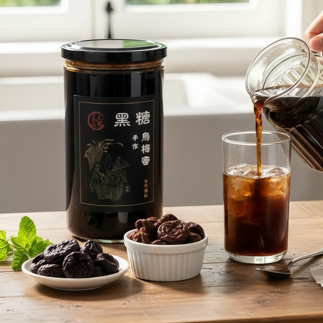 健康本味 黑糖手作烏梅蜜 黑糖桂花柚子蜜 濃縮果汁 (烏梅汁 柚子蜜), 1個, 1L