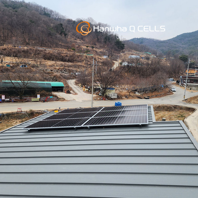 3kw 칠곡군 징크 지붕 부착형 태양광발전 태양전지 판넬모듈 전국설치