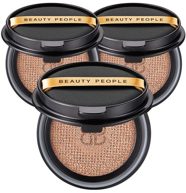 뷰티피플 철벽녀 시즌16 두유 크림 커버 쿠션 파운데이션 리필 3SET, 23호 리필, 3개