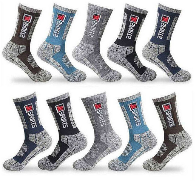 마마로 고급형 남성 순면 연사 쿨파일 등산양말 장목 10켤레, 혼합 발송, 1세트