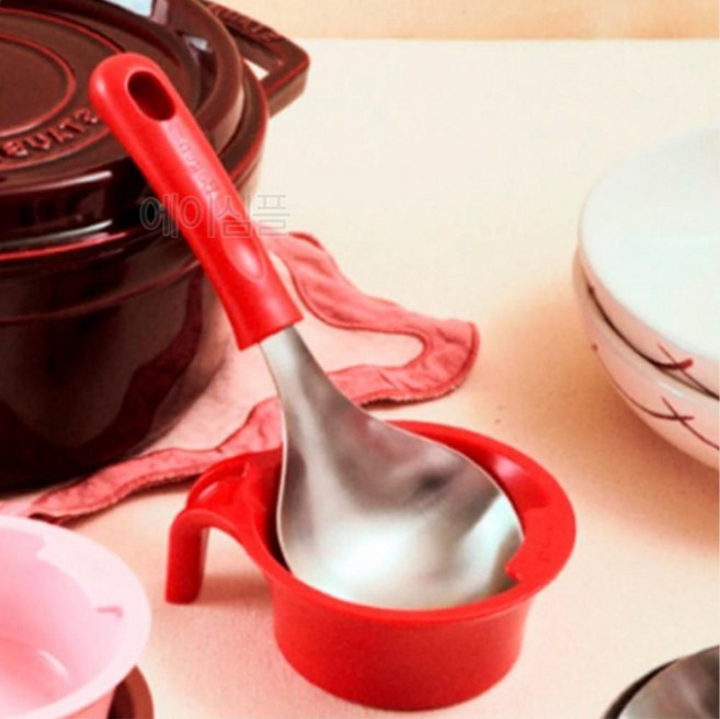 라면 먹방 대왕 숟가락 왕수저 소스 스푼 요리 빅사이즈 큰 멀티스푼 서빙스푼 서빙 써빙, 스푼 받침 핑크