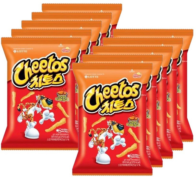 롯데 치토스 스모키바베큐맛, 64g, 10개