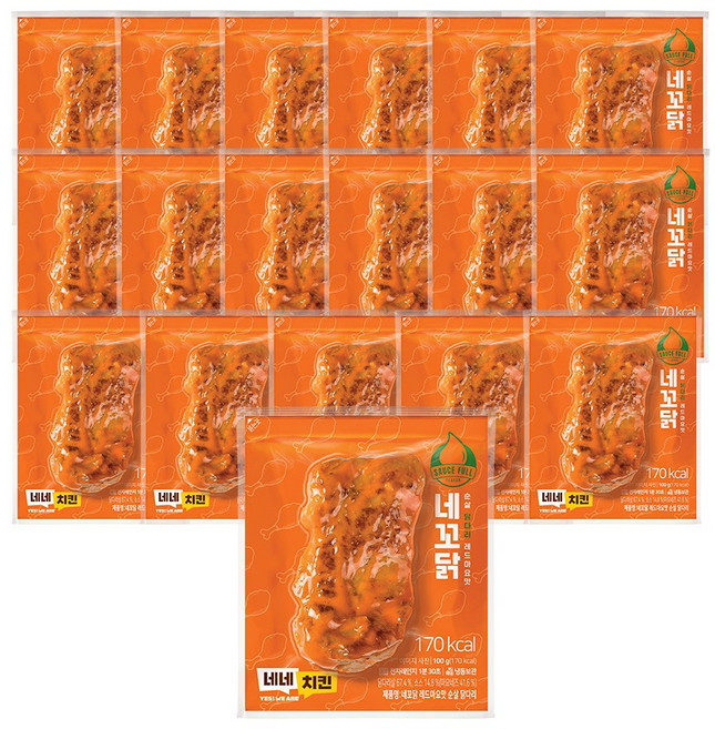 네네치킨 네꼬닭 순살 닭다리 레드마요맛, 100g, 18개
