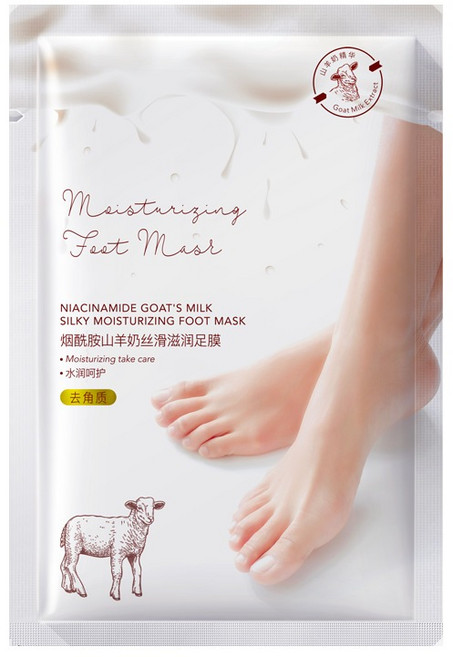 OPOSI 煙酰胺山羊奶滋潤足膜 去角質護足 足部保養保濕足套, 1個, OPOSI山羊奶（去角質）足膜1雙
